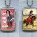 COWGIRL soldered pendant NECKLACE altered art CHARM