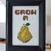 Grow a Pair or Pear - Framed Cross Stitch