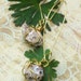 Wire Wrapped Fossilized Coral Dangle Earrings