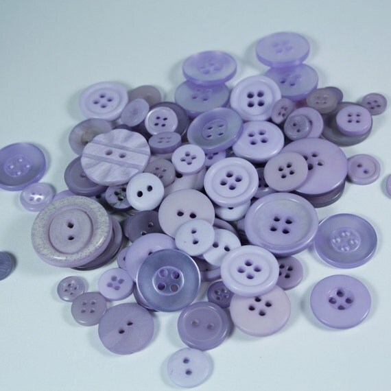 Bulk Buttons Assorted Pastel Purple Color