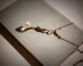 the birth of the Philosopher's Stone, extra long antiqued brass necklace