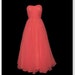 Vintage 70s Mike Benet Strapless Melon Party Dress XS
