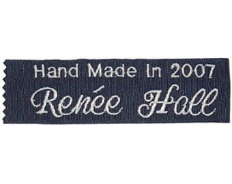 Custom Personalized Embroidered Grosgrain Ribbon Quilt Labels (SINGLE - ONE LABEL)