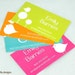 Crazy Bird Calling Cards\/Business Cards MULTIPLE COLORS