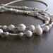 Lanyard Badge Holder in White Mountain Jade and Silver Butterfly Beads