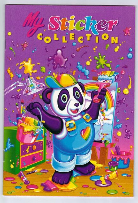 Lisa Frank My Sticker Collection Album Book PANDA PAINTER