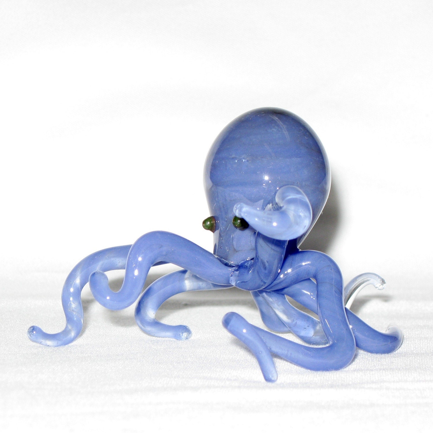 Hand Blown Glass Periwinkle Octopus Sculpture perfect gift