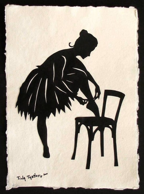 Sale 20% Off // Hand-Cut Papercut Art - ANNA PAVLOVA Ballerina Silhouette // Coupon Code SALE20