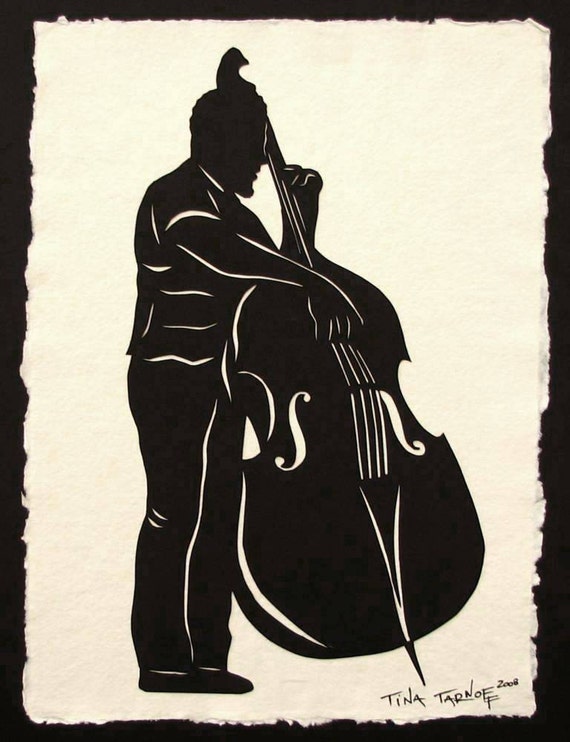 Sale 20% Off // CHARLES MINGUS Papercut - Hand-Cut Silhouette // Coupon Code SALE20