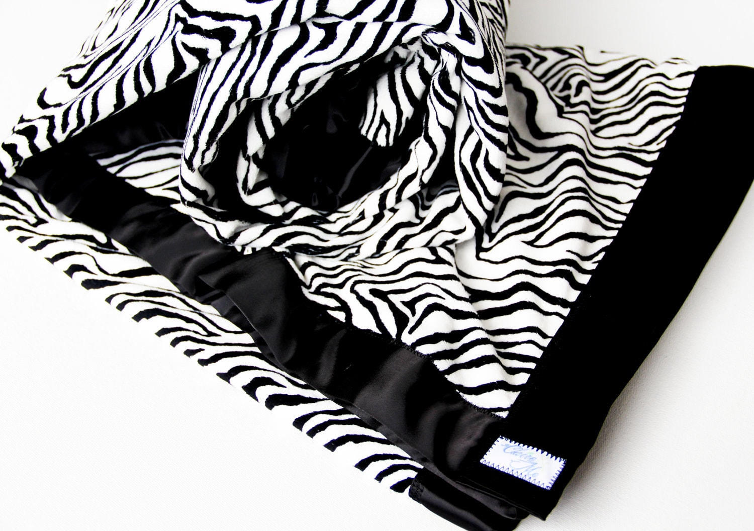 Zebra Print Minky Twin Blanket Luxury Bedding Made To