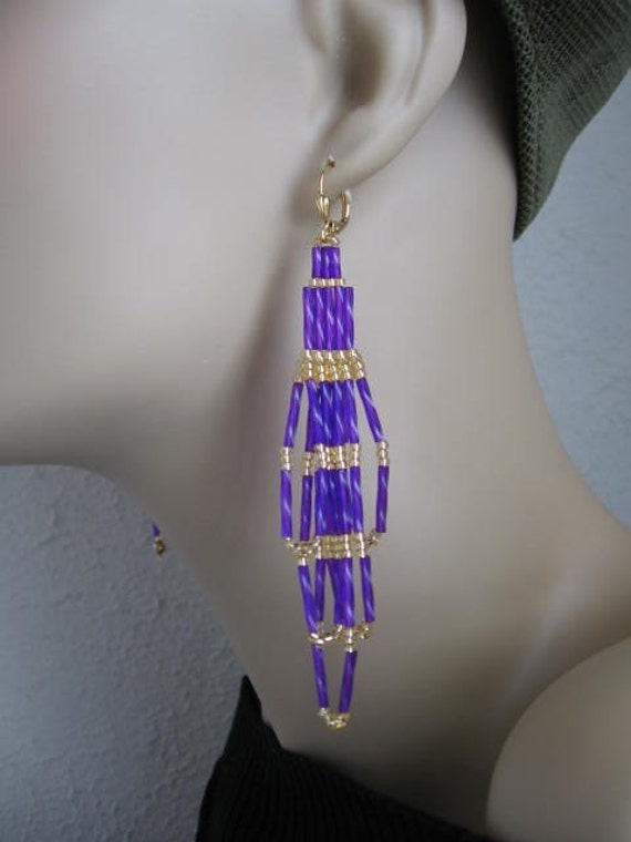 Items similar to Bugle Bead Earrings SALE on Etsy