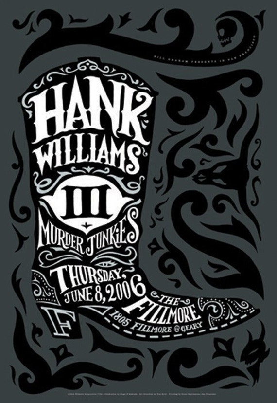 Items Similar To Hank Williams Iii Fillmore Poster On Etsy