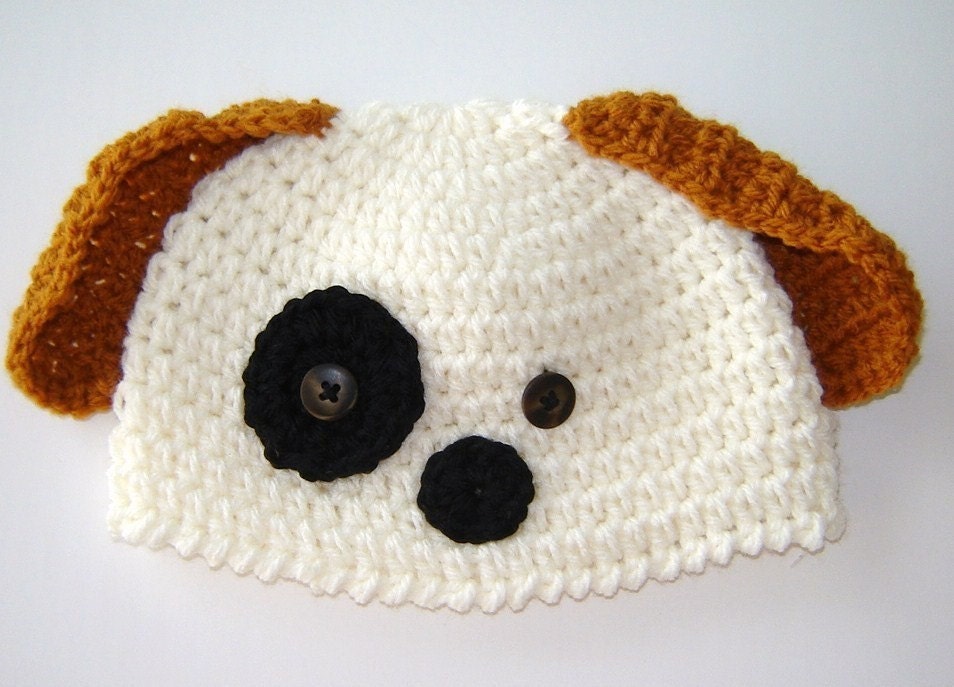 Hand Made Crochet PUPPY DOG Floppy Ear by SugarSandwichDesign