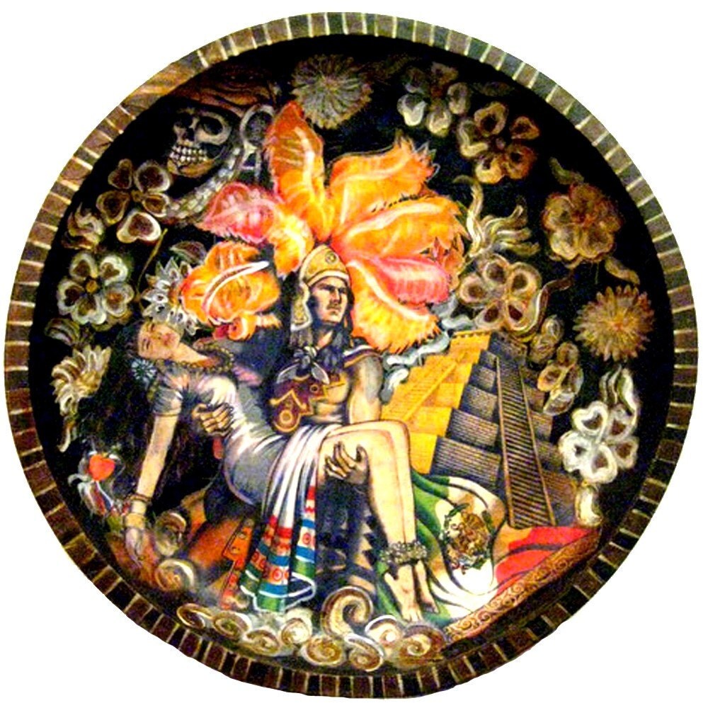 aztec warrior and princess tray aztec warrior and princess tray