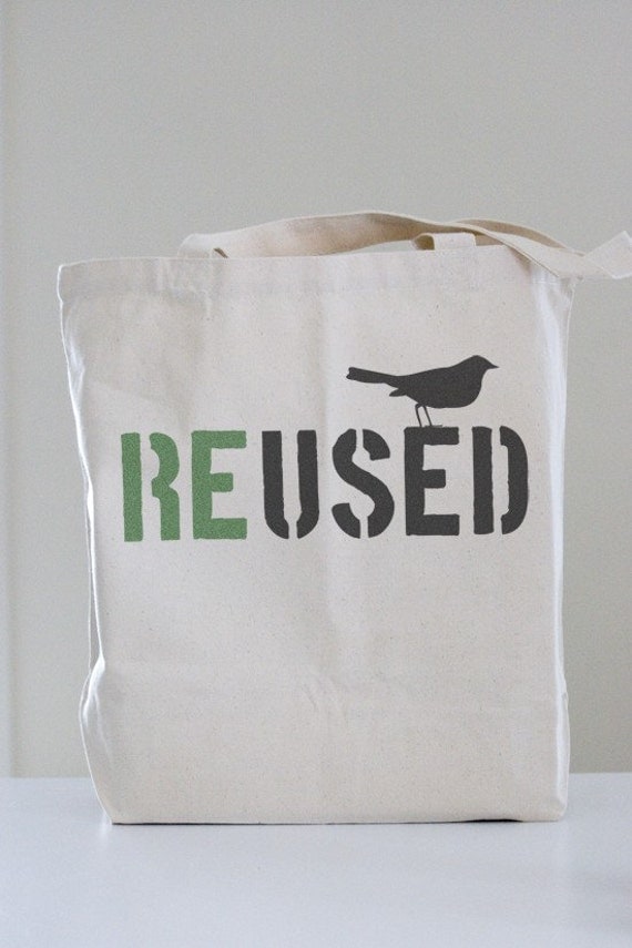 REUSED canvas reusable grocery/tote bag New