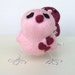 Tweet Needle Felted Baby Pink With Magenta Hearts Romantic Love Bird