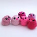Sale Needle Felted Chick Rose Pink Bird with Bright Pink Beak 1 supplied