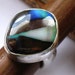 Australian Opal and Metalwork sterling ring