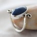 Lapis And Sterling Silver Swirl Ring Handmade designer jewelry