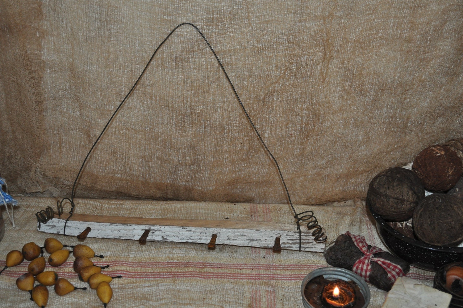 Primitive Vintage Tobacco Wood Drying Rack by thecountrycrock