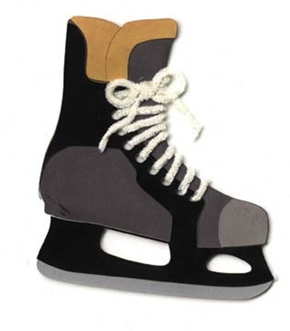 Hockey Skate Laser Die Cut Embellishment