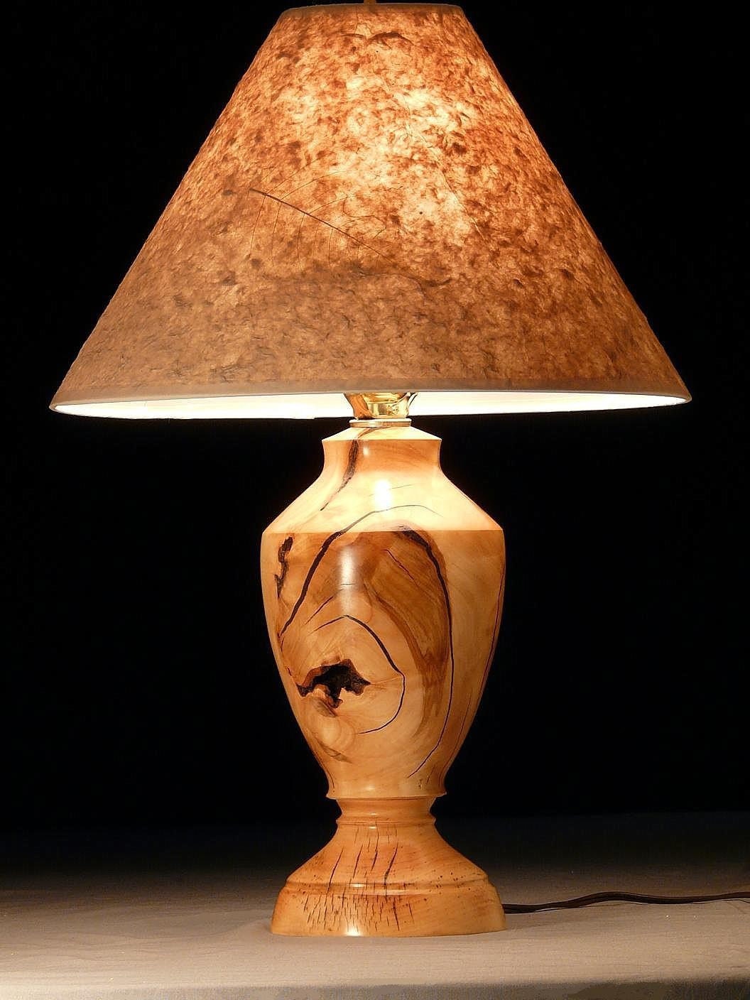 Birch Burl Wooden Table Lamp LP111