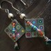 Retro Polymer Clay, Glass and African beaded Earrings