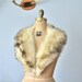 Reserved...off white fur collar fitch scarf