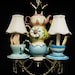 Whimsical Alice In Wonderland Mad Hatter Tea Party Chandelier (Three Arm)