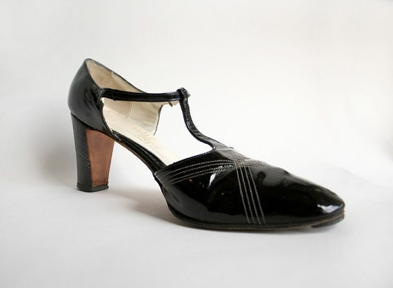 patent leather t strap heels