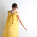 Vintage BEE Nightie - Honey Mustard Yellow Babydoll Nightgown Slip