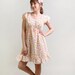 Vintage Floral Dress - White Flower Print Babydoll - Small to Medium
