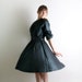 Vintage 1950s Dress - Anjac Fashions By Jack Needleman Teal Striped Day Dress - Large