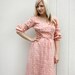 Vintage Prairie Dress - Alice Of California Peach Pink Plaid Maxi Dress - Medium Spring Fashion