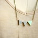 RESERVED for jfarah - Geometric Triangle Necklace - Vintage Oxidized Brass - Minimalist Gray and Mint