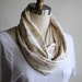 Organic Owls Circle Scarf - Off White and Dove Gray