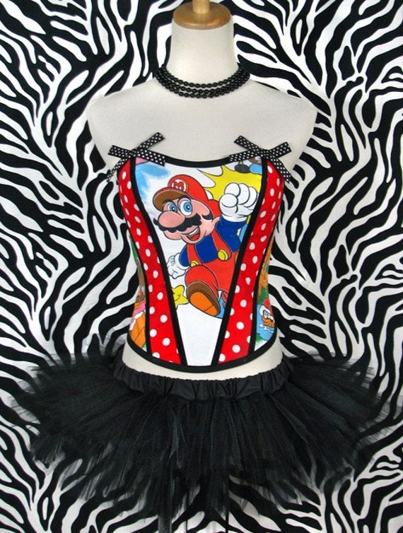 Super Mario Brothers Nintendo 80s Corset Top THEVINTAGEDOCTOR
