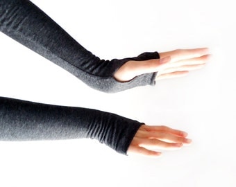 Armwarmers Charcoal // Gloves // Fingerless Gloves // Arm Warmers // Wrist Warmers // Sleeves // Arm Stockings // Grey Marl