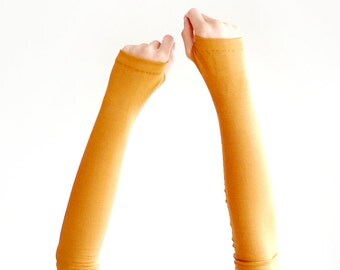 Armwarmers // Gloves // Fingerless Gloves // Arm Warmers // Wrist Warmers // Sleeves // Arm Stockings // Mustard