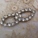 Single Vintage Rhinestone Shoe Clip ... pot metal ... repurpose