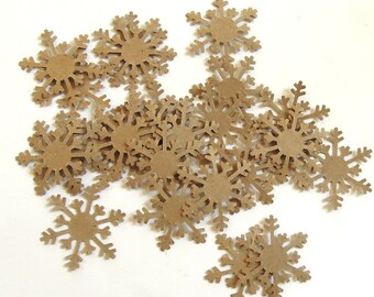 Snowflakes - Fields Of Snowflakes - The Kraft Collection - Set of 25 Scrapbook Snowflakes