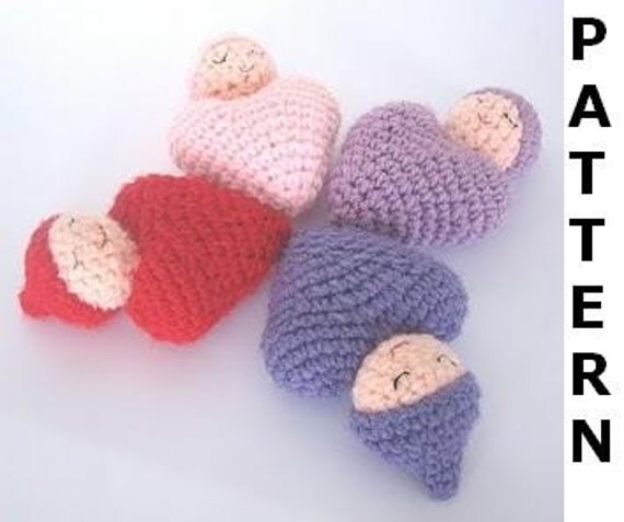 shaped baby crochet doll heart pattern free Free PIF Pattern Baby Doll Shaped Heart  Crochet