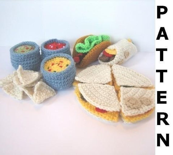 Play Food Crochet Pattern  for Mexican Food