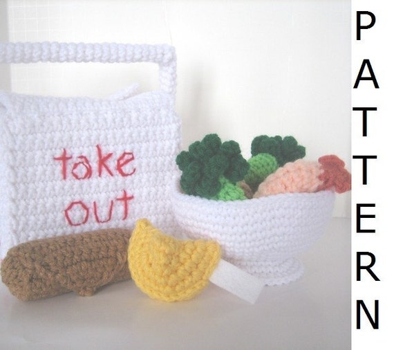 Play Food Crochet Pattern -- Chinese Takeout