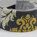 Camera Wrist Strap / Wristlet/ Wrist Strap DSLR/ Damask in Granite WITH Gray Minky Lining