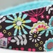 DSLR Camera Strap - Lazy Daisy WITH aqua Minky