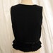 SALE WAS 35.00 Vintage 1960's Black Crepe Blouse with Ruffle Trim