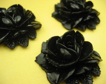 Large Vintage Black Roses (2)