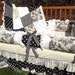 Custom Posh Black&Cream with Silk Baby Tiered Dust Ruffle Luxury Crib Bedding Set With Ruffles