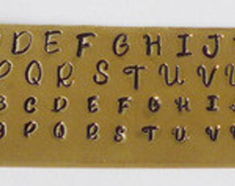 UPPERCASE steel letter stamps - PINAFORE - 2.5mm letters - includes how to stamp metal tutorial